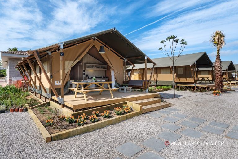 Bungalow Safari en el camping Vendrell Platja