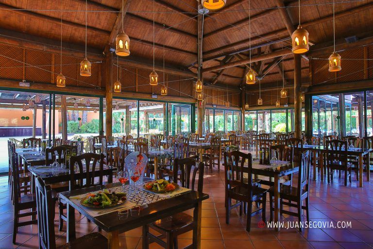 Comedor del restaurante del camping Torre de la Mora en Taragona