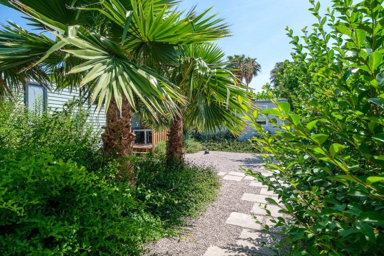 Zonas ajardinadas en el camping Vendrell Platja